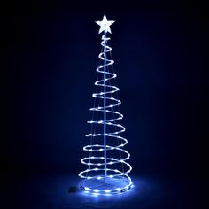 Yescom 5' Lighted Spiral Christmas Tree LED Decor Battery Powered Spiral Christmas Tree, Spiral Tree, Tree Light, Led Decor, White Led Lights, Tree Lighting, Christmas Tree Lighting, String Lights Outdoor, Unique Lighting