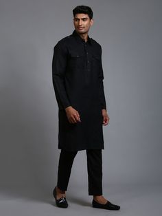 Vastramay Men's Black Pathani Suit Set Make a statement with this classic black Pathani suit set from Vastramay. Crafted from premium fabric, this suit features a comfortable fit and stylish design, perfect for special occasions and festivities. Features: Classic black color Comfortable fit Stylish design Specifications: Brand: Vastramay Color: Black Material: Premium fabric Sleeve Length: Full sleeves Material & Care: 100% Premium fabric. Dry clean only. Legal Disclaimer: The product is guarant Black Pathani, Pathani Suit, Suit Set, Full Sleeves, Full Sleeve, Stylish Design, Classic Black, Outfit Sets, Black Color