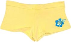 Playful Short Bottoms For Poolside, Playful Beach Bottoms For Spring, Playful Spring Beach Bottoms, Casual Spring Bottoms For Pool, Cute Stretch Summer Pants, Cute Stretch Pants For Summer, Playful Yellow Beach Bottoms, Casual Yellow Bottoms For Poolside, Tropical Cotton Bottoms For Beach Season