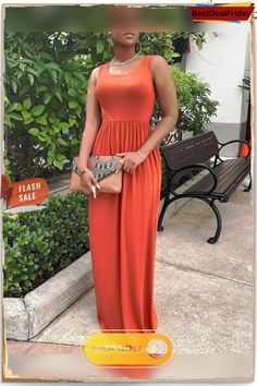 Sleeveless Round Neck Casual Maxi Dress P4386091906 Casual Maxi Dress, Dresses By Length, Maxi Dresses Casual, Long Maxi Dress, Women's Fashion Dresses, Round Neck, Fashion Dresses, Maxi Dress, Dresses