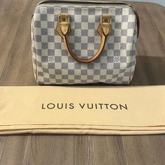 Louis Vuitton Speedy 25 Damier Azur, Authentic ~ Made In France! Louis Vuitton Speedy, Authentic Louis Vuitton, More Photos, Made In France