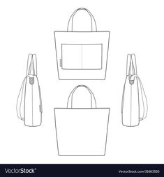 Bullet Journal Frames, Tote Bag Drawing, Bags Illustration, Tote Bag Template, Tote Bag Illustration, Product Sketching, Accessories Design Sketch, Concealed Carry Bags, Bag Illustration