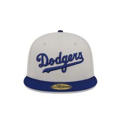 The Brooklyn Dodgers Coop Logo Select 59FIFTY Fitted Cap features an embroidered Dodgers wordmark at the front panels with a matching alternate team wordmark above a Cooperstown MLB Batterman logo at the rear. Additional details include a team patch at the right-wear side, a blue visor, and a gray undervisor. Throwback Flat Bill Fitted Hat For Fans, Throwback Fitted Flat Bill Hat, Throwback Fitted Hat With Flat Bill For Fans, Collegiate Hats With Logo Patch For Game Day, Throwback Fitted Hat With Flat Brim For Fan Gear, Fitted Hat With Letter Patch For Sports Events, Throwback Flat Brim Fitted Hat For Fan Gear, Throwback Flat Brim Fitted Hat For Fans, Throwback Baseball Cap For Baseball Season