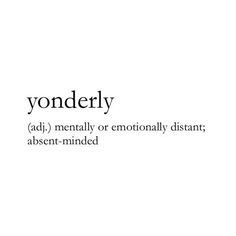 the words yonderly are written in black and white