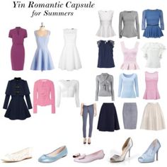 Yin Romantic Capsule for Summers Romantic Capsule Wardrobe Winter, Romantic Fall Capsule Wardrobe, Feminine Romantic Style Winter, Romantic Style Wardrobe, Kibbe Romantic Clothes, Kibbe Romantic Winter, Ingenue Outfits Winter, Flowy Feminine Style, True Romantic Kibbe