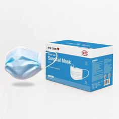 Byd Care Single-Use Surgical Masks Surgical Masks, One Size, Blue, Box Of 50 Masks Blue Box, 50 %, Color Blue, Fast Delivery, Mask, Blue, Color