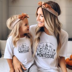 Embrace the bond between mother and child with our adorable Montessori Mommy and Me Matching Shirts! Crafted for comfort and style, these tees celebrate the journey of learning, growing, and blooming together. Featuring charming designs and made with soft, quality fabric, these shirts are perfect for twinning moments with your little one. Whether it's a day of exploration or a cozy afternoon at home, these Mom and Me shirts add a touch of Montessori magic to your everyday adventures. Get ready t Mom And Me Shirts, Cozy Afternoon, Mama And Mini, Mom And Me, Everyday Adventures, Matching Tees, Matches Fashion, Mother And Child, Matching Shirts