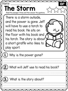 the storm worksheet for kids to practice reading and writing with their own words