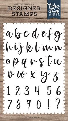 the alphabet and numbers are hand drawn in black ink, with scalloped edges