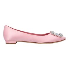 100% Calf Leather Bos Taurus, 28% Silk Satin, 72% Viscose
 Made In Italy Almond Toe
 Front Square Crystal Buckle
 Block Heelmeasurments: Shoes Manolo Blahnik, Manolo Blahnik Hangisi, Square Crystal, Blahnik Shoes, Manolo Blahnik Shoes, Pink Ballerina, Girly Girl, Ballerinas, Manolo Blahnik