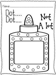 a coloring page with the words dot dot not a lot