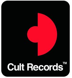 the cultt records logo is shown on a black square with red and white letters