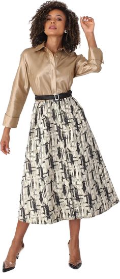 Chancele 9710 Timeless Dress, Coat Dress, Dress Length, 1 Piece, Midi Skirt, Boutique, How To Wear, Gold, Dresses