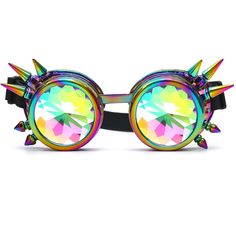 PRICES MAY VARY. Versatile Usage: Ideal for music festivals, raves, and psychedelic parties with Kaleidoscope Goggles. Comfortable Wear: Adjustable bands for a secure and cozy fit during extended use of Kaleidoscope Goggles. Detail-Oriented Materials: Precision-crafted kaleidoscope lenses and sturdy frames create a long-lasting product. Unique Look: Embrace creativity and individuality with the kaleidoscopic design. Perfect for Occasions: Enhance your look at concerts, EDM events, and costume pa Diffraction Glasses, Steampunk Glasses, Rave Glasses, Kaleidoscope Glasses, Rave Edm, Steampunk Goggles, Fest Outfits, Rave Accessories, Rave Girl