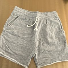 New Never Worn No Damages Rips Or Stains Gray Shorts H&M Casual Solid Shorts With Short Inseam, Casual Loungewear Shorts With Short Inseam, Casual Gray Summer Bottoms, Casual Bermuda Bottoms For Loungewear, Casual Bermuda Athletic Shorts With Built-in Shorts, Casual Bermuda Loungewear Bottoms, Casual Bermuda Lounge Bottoms, Casual Shorts With Short Inseam For Leisure, Casual Bermuda Leisure Bottoms