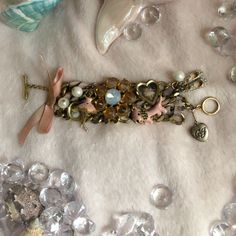 Absolutely Stunning With The Cutest Little Ballet Related Charms Describes This Betsey Johnson Ballerina Toggle Bracelet! Ribbon Appears To Maybe Have Had Something Spilled On It So I Will Be Cleaning It... Otherwise In Excellent Vintage Condition! Gorgeous Bracelet! Toggle Bracelet, Betsey Johnson Jewelry, Gorgeous Bracelet, Womens Jewelry Bracelets, Betsey Johnson, The Cutest, Charms, Ballet, Ribbon