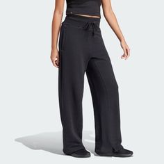 adidas Lounge French Terry Straight Leg Pants - Black | Women's Lifestyle | adidas US French Terry Pants, Casual Bottoms, Model Call, Womens Sports, Women Lifestyle, Pants Men, Adidas Pants, Lifestyle Shop, Adidas Online