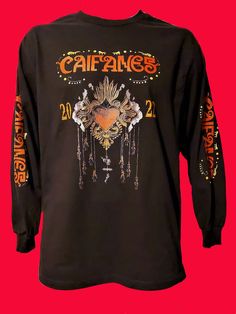 Caifanes ,Rock Mexicano Band , Black Long Sleeve T-shirt ,For Men (DTP ) 2022 Tour.... black color.... (DTP) 100% Cotton brand new ALSTYLE Long Sleeve Long Sleeve Graphic T-shirt For Concerts, Black Relaxed Fit Top For Festival, Black T-shirt For Festival Fan Merchandise, Long Sleeve T-shirt With Screen Print For Concerts, Band Merch Tops For Festivals, Festival Crew Neck Top With Graphic Print, Festival Graphic Print Crew Neck Top, Graphic Print Crew Neck Top For Festival, Relaxed Fit Crew Neck Top For Festivals