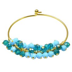 Bonnie Bracelet Swarovski Bracelet, Gold Plated Bangles, Handmade Bangles, Everyday Accessories, Austrian Crystal, Fit In, Turquoise Bracelet, Ring Earrings, Turquoise Necklace