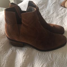 Brown Suede Booties. Very Comfortable. Worn One Time. Cole Haan Shoes, Suede Booties, Brown Suede, One Time, Cole Haan, Bootie Boots, Ankle Boots, Women Shoes, Boots