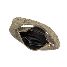 The Brigitte is a fine example of our attention to detail and quality. Its intricate basket woven handmade design and buttery soft feel adds a touch of luxury to this understated hobo bag. The slouchy shape allows it to fit perfectly under your arm. Features interior zip and slot pockets. * Recycled Vegan Leather * 15"W x 9"H x 2.7"D * Handle Drop: 4" * Zipper Closure * Gold-Tone Hardware * Interior Zip & Slot Pockets * OEKO-TEX Certified Lining * Fits up to a standard-size tablet Elegant Beige Bucket Bag With Intrecciato Weave, Chic Woven Leather Hobo Bag For Evening, Beige Pouch Shoulder Bag With Intrecciato Weave, Chic Beige Bucket Bag With Intrecciato Weave, Intrecciato Weave Crossbody Hobo Bag For Daily Use, Daily Use Intrecciato Weave Crossbody Hobo Bag, Chic Braided Bucket Bag For Everyday Use, Beige Intrecciato Weave Pouch Shoulder Bag, Chic Evening Hobo Bag With Braided Handles