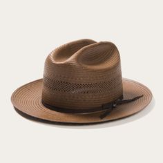 Open Road Vented Straw Cowboy Hat | Stetson Tuxedo Accessories, Costume Bleu, Straw Cowboy Hat, True Legend, Western Accessories, Wide Trousers, Thigh Boot, Open Road, Hat Band