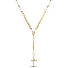 Experience the beauty and elegance of our 14K Gold Rosary Chain, crafted with the utmost care and precision. This stunning chain is a symbol of faith and devotion, radiating passion and energy. Choose Your Style: Pick your metal purity (10K or 14K), length, and width to create a chain that's uniquely you. See It Before You Buy: Watch the gram weight and price adjust as you customize – total transparency! Unbeatable Value: Get the perfect gold rope chain at a price that fits your budget. Customiz Spiritual Yellow Gold Necklace With Polished Finish, Yellow Gold Plated Crucifix Jewelry, Elegant Gold Rosary As Gift, Elegant Gold Rosary For Gift, Spiritual Gold Diamond Cut Jewelry, Spiritual Gold Jewelry With Diamond Cut, Gold Spiritual Jewelry With Diamond Cut, Classic Gold Crucifix Necklace, Gold Crucifix Necklace In 14k Gold