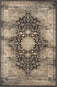 Safavieh Vintage VTG574F Black/Ivory Area Rug main image Turkish Design, Beige Carpet, Old World Style, Ivory Area Rug, Transitional Area Rugs, Black Rug, Ivory Rug, Vintage Area Rugs, Carpet Runner