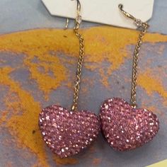 New With Tags Every Girl Loves Heart Shaped Jewelry It Reminds Her Of The Love She Well Deserves !! Pink Heart Cut Earrings For Party, Pink Heart Cut Jewelry For Party, Pink Heart Beads Jewelry For Party, Pink Jewelry For Valentine's Day Party, Pink Heart Jewelry For Party, Pink Heart-shaped Jewelry For Party, Pink Heart-shaped Party Jewelry, Pink Valentine's Day Party Jewelry, Pink Heart Charm Jewelry For Party