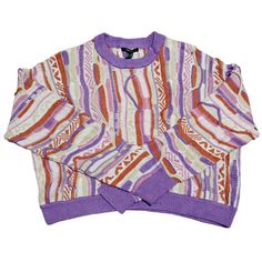 Vintage 90s Coogi Style Textured Knitted Crewneck Women's Sweater - Classic Retro Knit Dive into the nostalgia of the 90s with this eye-catching vintage Coogi style crewneck sweater! Inspired by the iconic designs of Coogi Australia, this sweater features the same bold patterns and vibrant colors that defined an era. Perfect for fashion lovers who appreciate unique, statement pieces. Features: Era: 1990s Style: Coogi-inspired Material: High-quality Cotton blend (Soft, warm, and durable) Design: Unique Knitwear, 1990 Style, Streetwear Ideas, Colorful Clothing, 90s Looks, Clothing Streetwear, 1990s Fashion, Retro Mode, Vintage Mode