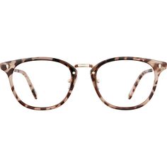 These chic square glasses feature acetate rims with gold metal temple arms and nose bridge. The extra-wide eyeglasses has a glossy finish and is available in clear or tortoiseshell. Adjustable nose pads provide a comfortable fit. This style also comes in a medium size. | Zenni Square Prescription Eyeglasses Tortoise Shell Mixed Designer Frames For Women, Women’s Eyeglasses Frames 2024, Fall Glasses, Zenni Glasses, Eyeglasses For Oval Face, Gold Glasses Frames, Optical Glasses Women, Brown Glasses, Womens Glasses Frames