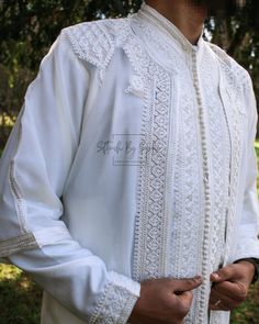 Outfit For Groom, Kaftan For Wedding, Moroccan Outfit, Nikkah Outfit, Groom Wedding Dress, Moroccan Kaftan, For Ramadan, Wedding White, Fashion For Men