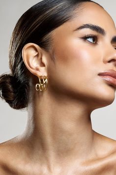 Jamille | Gold Layered Hoop Earrings Health And Hygiene, Midi Bridesmaid Dress, Pregnant Wedding, Platform Heels Boots, Wedding Shoes Bride, Court Heels, Black Tie Gala, Christmas Party Dress, Pierced Jewelry