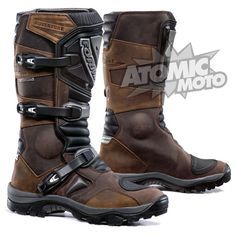 Forma Adventure Boots $300 Good Ankle support and able to walk in more than Alpine scout. Brown Waterproof Moto Boots For Adventure, Waterproof Brown Moto Boots For Adventure, Protective Leather Boots For Adventure, High Ankle Moto Boots With Rubber Sole For Outdoor, Waterproof Adventure Boots With Round Toe, High-top Moto Boots With Reinforced Heel For Outdoor, Reinforced Heel Boots For Outdoor Activities, Closed Toe Boots With Reinforced Heel For Outdoor Activities, Reinforced Heel Closed Toe Boots For Outdoor Activities