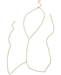 in stock Gold Pearl Chain Body Chain As Gift, Gold Pearl Body Chain For Gift, Adjustable Pearl Body Chain As Gift, Elegant Gold Beaded Body Chain, Elegant Metal Body Chain With Delicate Chain, Elegant Adjustable Body Chain With Pearl, Elegant Metal Body Chain With Delicate Detail, Elegant Adjustable Pearl Body Chain, Gold-tone Metal Jewelry With Pearl Chain