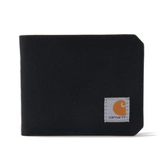 If a leather wallet doesn't stand a chance on your jobsite, this Carhartt duck wallet is a durable option for you. Not only water-repellent on the outside, it has a water-resistant interior too. Throw in rugged Cordura, and this thing's virtually indestructible. The slim bifold design includes four pockets, one ID slot, and one bill pocket. Carhartt 4.5" X 3.5" X 1" Black Nylon Softshell Wallet (1-Bag) Leather | B000023500199 Durable Black Wallet, Cheap Gifts For Men, Leather And Canvas, Billfold Wallet, Best Wallet, Cheap Gifts, Wallet Organization, Minimalist Wallet, Carhartt Mens