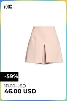 crepe, no appliqués, solid color, wide leg, comfort fit, unlined, zipper closure, multipockets, stretch, divided skirt , Color: Blush , Size: M Chic Skirt With Built-in Shorts For Spring, Spring Knee-length Skirt With Built-in Shorts, Chic High Waist Elastane Shorts, Chic High-waist Elastane Shorts, Chic Stretch Culottes For Spring, Summer Relaxed Elastane Skirt, Chic Spring Bottoms With Built-in Shorts, Summer Pleated Elastane Skirt, Chic Summer Elastane Skort