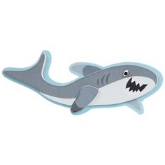 a gray and white shark sticker on a white background