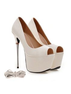 Women's High Stiletto Heels Sandals Platform Heeled Sandals Open Toe With Lace Up Sandals Party Pump Shoes Party Dress Sandals White Glamorous,Sexy,Fashionable   PU Leather Plain Court Pumps   Women Shoes, size features are:Bust: ,Length: ,Sleeve Length: Open Toe Heels For Cocktail Evenings, Cocktail Evening Open Toe Heels, Evening Cocktail Open Toe Heels, Evening Wedding Shoes With Open Toe, Party Sandals With Padded Heel And Closed Toe, Chic Open Heel Party Heels, Closed Toe Sandals With Padded Heel For Party, Open Toe Sandals For Cocktail Parties, Party Season Heels With Padded Open Heel