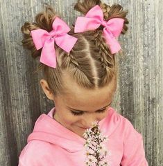 Toddler Girl Hairstyles, Toddler Hairstyles Girl Fine Hair, Medium To Long Hair, Girl Hairdos, Cute Toddler Hairstyles, Easy Little Girl Hairstyles, Girly Hairstyles, Festival Make Up, Girl Hair Dos