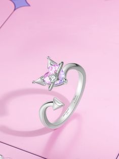 This price is for a ring and a free gift box only, others are not included. Kuromi Items, Kuromi Accessories, Kuromi Ring, Sanrio Rings, Saniro Ring, My Melody And Kuromi Necklace, Cute Promise Rings, Toshiro Hitsugaya, Kawaii Accessories