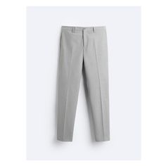 Slim fit pants made of stretch fabric. Front pockets and back double welt pockets. Front zip and button closure. Slim Fit Ankle-length Pants For Business Casual, Gray Slim Fit Ankle-length Bottoms, Gray Slim Fit Ankle-length Pants, Gray Slim Fit Dress Pants With Tapered Leg, Gray Slim Fit Tapered Leg Dress Pants, Stretch Straight Pants For Business Casual, Stretch Solid Color Dress Pants With Pockets, Elastane Trousers With Welt Pockets, Slim Fit Straight Pants With Pockets