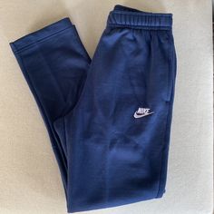 Reposhing This Item I Purchased From @Auntsherii. Nike Straight Leg Navy Sweatpants New With Tags Size S Supersoft And Plush Feeling Material! Inseam 29 Waist 13.5” Inner Drawstring Embroidered White Nike Logo Back Snap Pocket And Two Front Hand Pockets Please Bundle For Best Deals! See My Love Notes And Buy With Confidence! Thanks For Checking Out My Closet! Questions? Leave A Comment Below! Blue Nike Sweatpants, Navy Sweatpants, Straight Sweatpants, Straight Leg Sweatpants, Champion Clothing, Sweatpants And Hoodie, Nike Set, Blue Sweatpants, Slim Fit Joggers