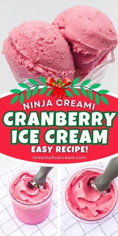 Leftover cranberry sauce transforms perfectly into a delicious cranberry ice cream, thanks to the Ninja Creami! This recipe is easy to make and is a great way to use up leftovers. Perfect for Thanksgiving and Christmas! Leftover Jellied Cranberry Sauce Recipes, Ninja Ice Cream Recipes, Creami Ninja Recipe, Cranberry Ice, Ninja Creami Recipes, Holiday Ice Cream, Cranberry Dessert, Ice Cream Shake, Creami Recipes