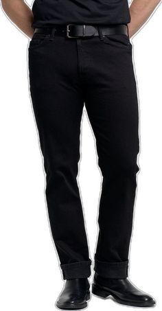 Classic Black Slim Fit Bottoms, Black Straight Fit Tapered Leg Pants, Classic Black Straight Fit Bottoms, Straight Black Jeans With Five Pockets, Black Straight Jeans With Five Pockets, Black Straight Fit Mid-rise Bottoms, Classic Black Slim Fit Jeans, Classic Black Straight Leg Pants, Black Mid-rise Straight Fit Bottoms