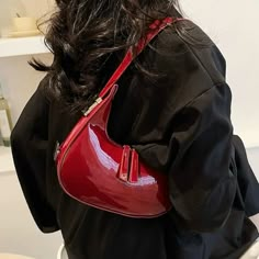 Brand New Red Retro Y2k Hobo Chic, Armpit Bag, Party Handbags, Vintage Tote Bag, Red Purses, Red Handbag, Underarm Bag, Libya, Hobo Handbags