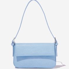 Trending Mini Bag Adjustable Strap Magnetic Lock Closure Fashion Colours Vegan Pu Trendy Blue Rectangular Baguette Bag, Blue Baguette Bag With Detachable Strap For Daily Use, Blue Rectangular Baguette Bag With Adjustable Strap, Blue Baguette Bag With Detachable Strap, Blue Baguette Bag With Adjustable Strap For Everyday Use, Blue Crossbody Baguette Bag With Detachable Strap, Trendy Blue Crossbody Baguette Bag, Chic Blue Crossbody Baguette Bag, Trendy Blue Shoulder Baguette Bag