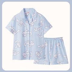 Snuggle up with comfort in this Kawaii Sanrio Pajama. Crafted from soft cotton, the all-in-one pajama ensures a cozy and restful night of sleep. The looks-like-new construction ensures you stay comfortable and warm for years to come. Kawaii Summer Sleepwear, Kawaii Summer Sleepwear For Loungewear, White Kawaii Sleepwear For Summer, White Kawaii Summer Sleepwear, Kawaii Cotton Pajama Party Sets, Kawaii Summer Pajama Party Sleepwear, Kawaii Sleepwear For Summer Pajama Party, Kawaii Summer Sleepwear For Pajama Party, Kawaii Pajama Party Sets For Summer