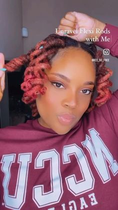 Short Loc Curls Styles, Curled Short Locs, Pin Curls On Locs, Roller Set Locs, Locs In A Bob Style, How To Curl Locs Tutorials, Curled Locs With Flexi Rods, Roller Set On Locs, How To Curl Dreadlocks