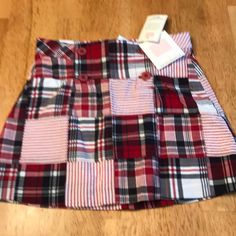 Nwt Janie & Jack 4th Of July Patchwork Skirt. Lined. Size 3 Winter Cotton School Skirt, Winter School Cotton Skirt, School Plaid Cotton Skirt, Cotton Plaid Skirt For School, Plaid Cotton Skirt For School, Gold Metallic Skirt, Green Floral Skirt, Flannel Skirt